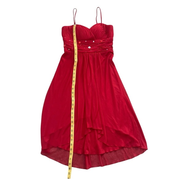 Princess Collection Red Rhinestone Dress size 4 with straps homecoming cocktail - Picture 11 of 11